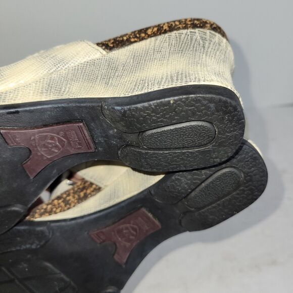 Ariat Sandals Womens Sz 8.5B Lizard Print Wedge Gray Animal Print Casual 20981 - Picture 12 of 15